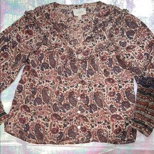 Cleobella Samara Laurel Print Boho Blouse 159.